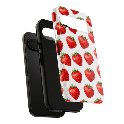 Cute Strawberry Phone Case – Aesthetic Fruit Pattern Protective Cover for Iphone, Samsung Galaxy and Pixel