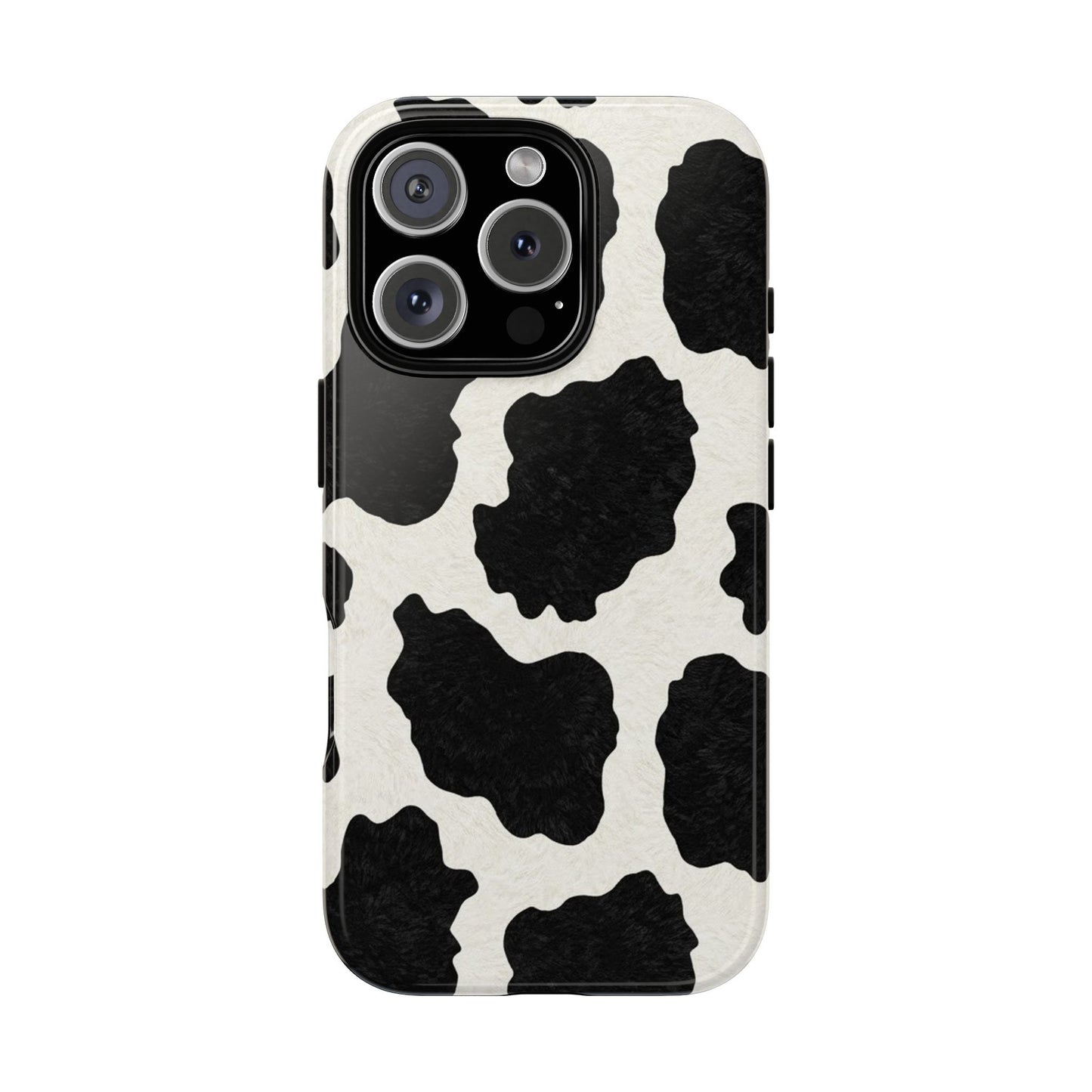 Black & White Cow Print Phone Case | Aesthetic Tough Protective Case