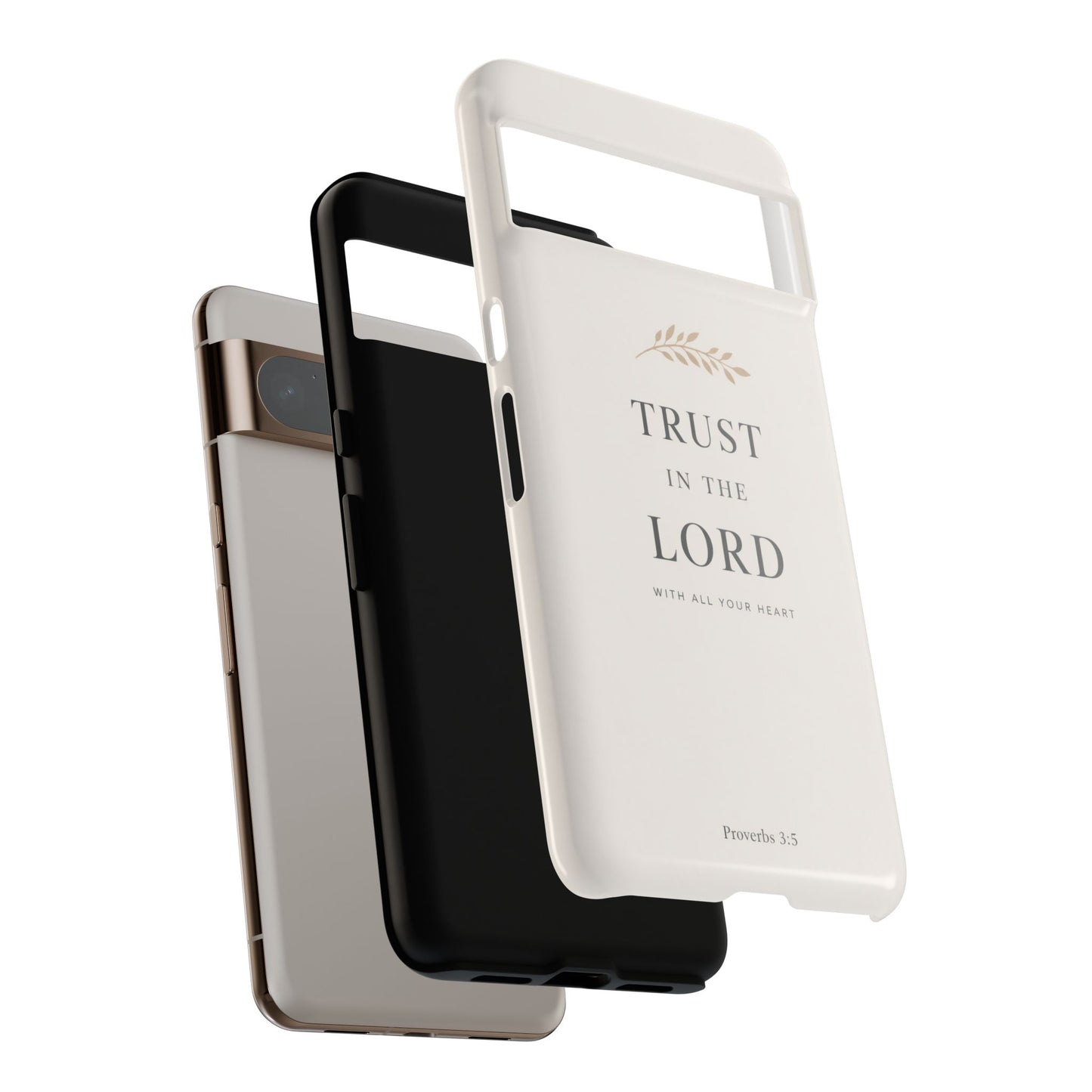 Proverbs 3:5 Christian Phone Case Trust in the Lord Minimalist Faith Cover