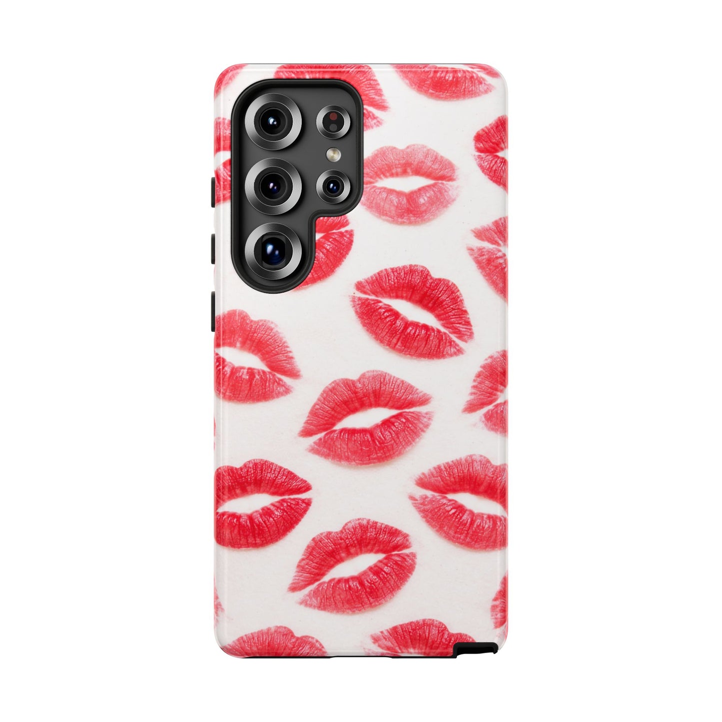 Red Lipstick Kiss Phone Case – Sexy Lip Print Pattern Tough Protective Cover