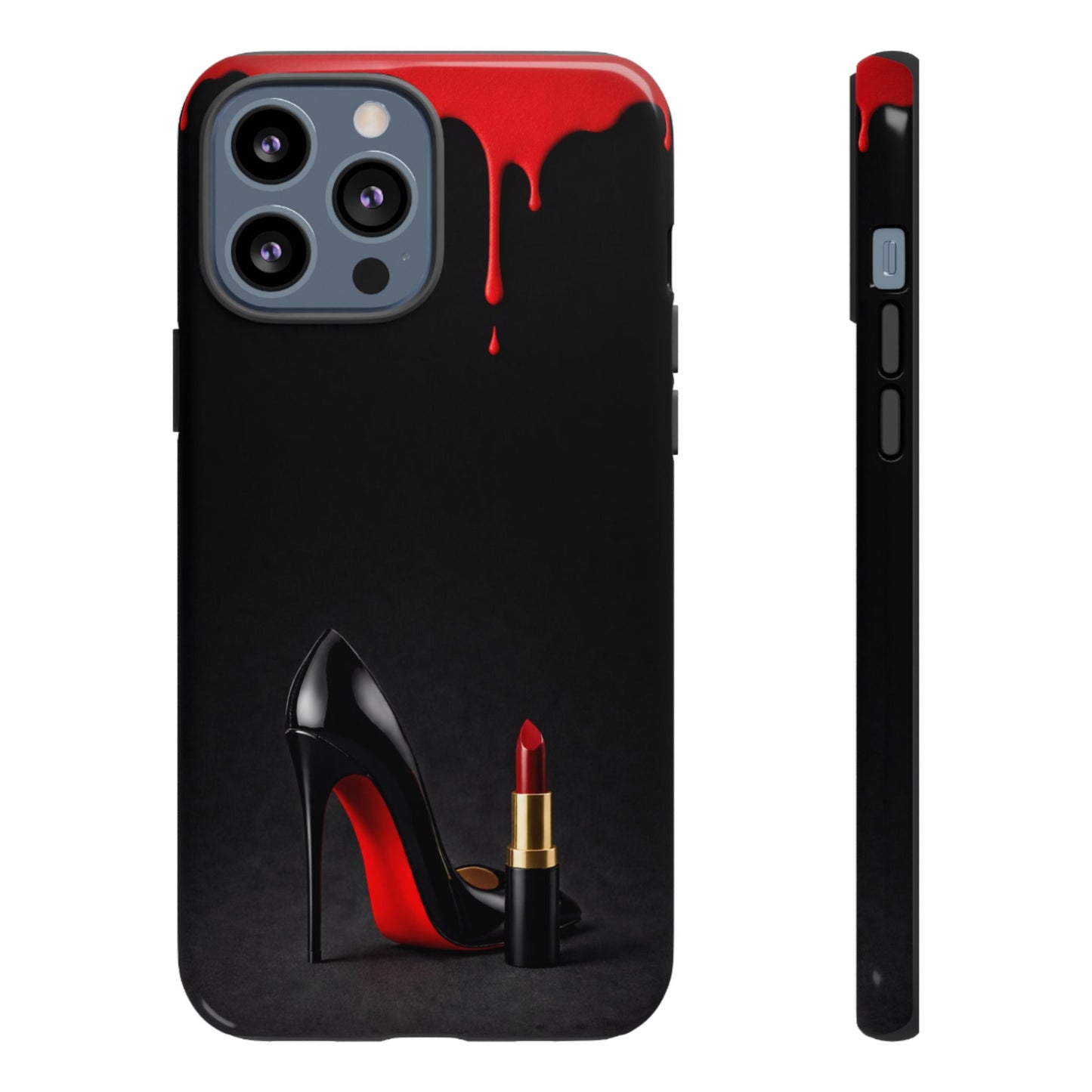 Dark Feminine Red Drip Phone Case – Gothic Glam Tough Cover