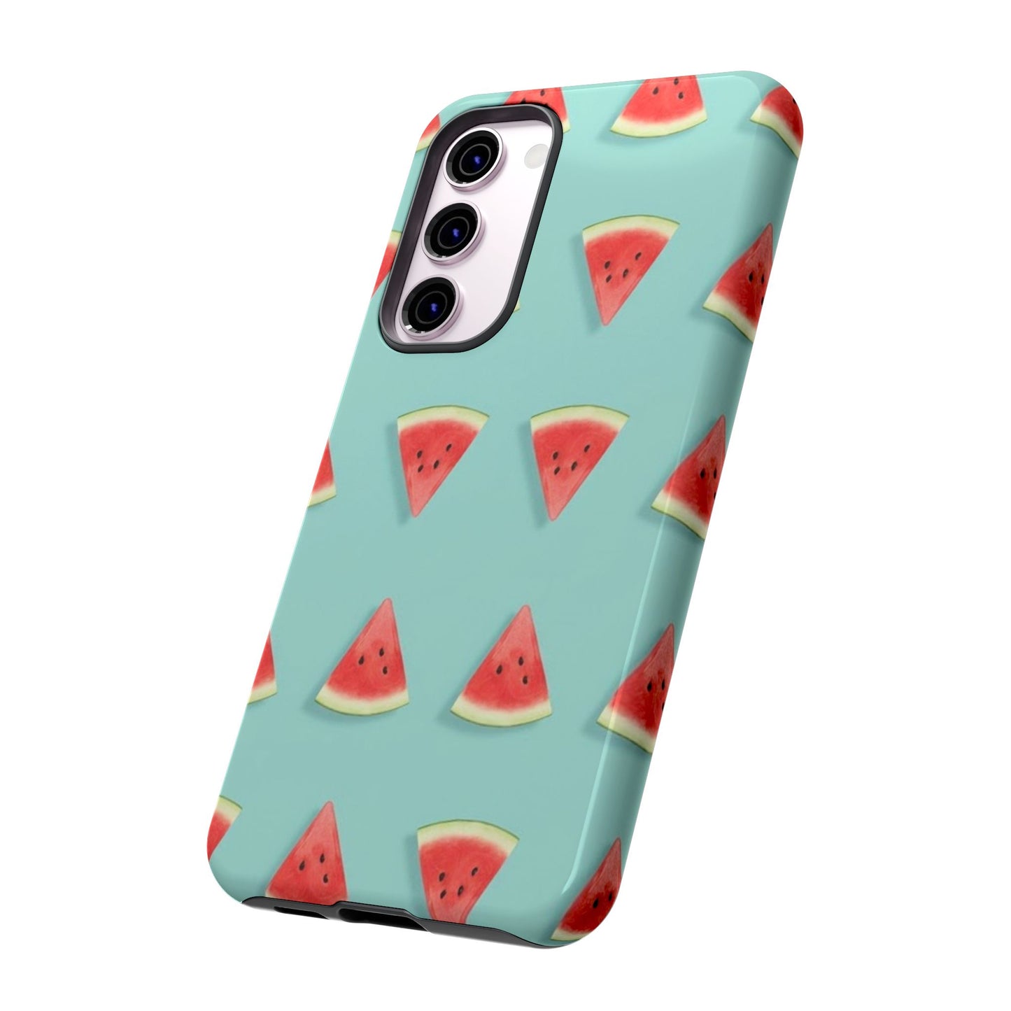 Watermelon Phone Case – Pastel Blue Summer Fruit Tough Case (iPhone, Samsung, Pixel)