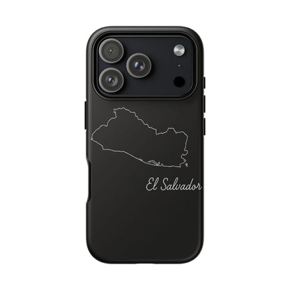 El Salvador Outline Phone Case – Minimal Country Map Tough Case (iPhone, Samsung, Pixel)