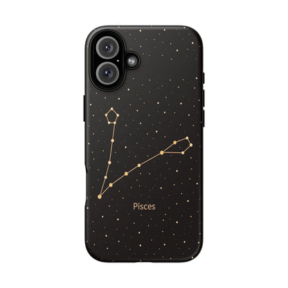 Pisces Zodiac Constellation Phone Case – Luxe Gold Celestial Cover
