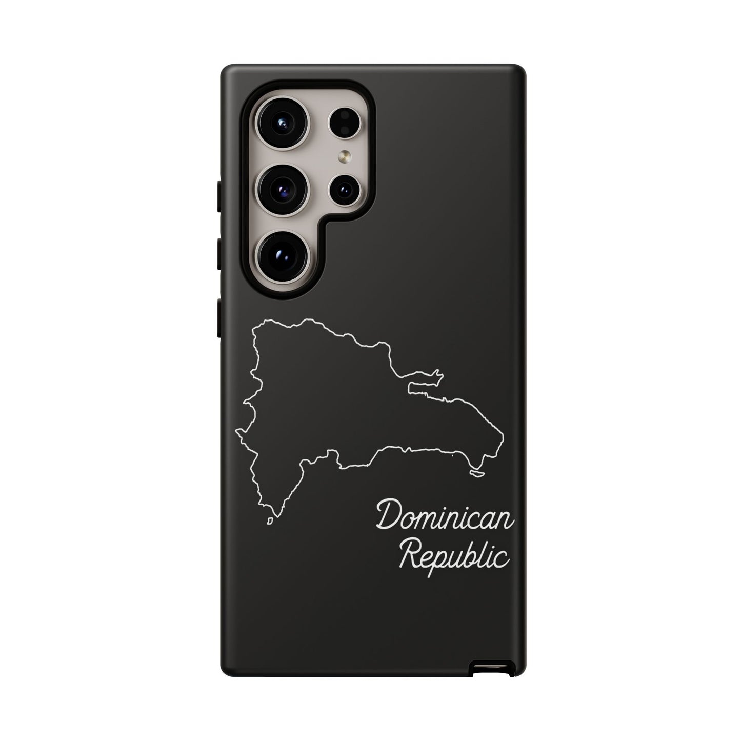Dominican Republic Outline Phone Case – Minimal Country Map Tough Case (iPhone, Samsung, Pixel)