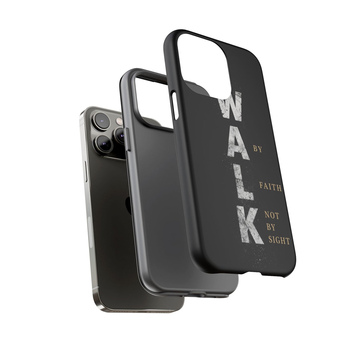 Walk by Faith Not by Sight Christian Phone Case Bible Verse Faith Cover