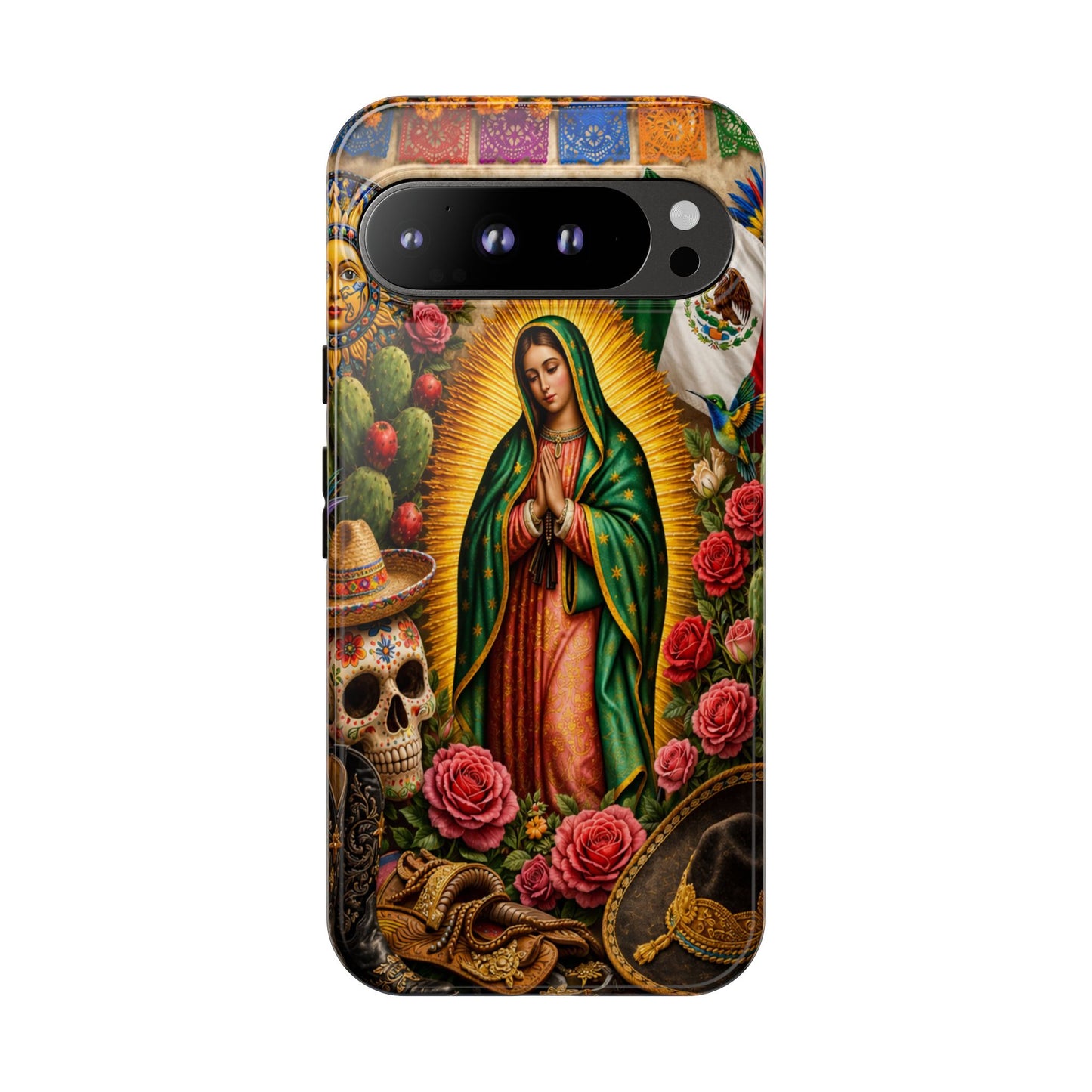 Virgen de Guadalupe Phone Case Mexican Floral iPhone Samsung Pixel Case