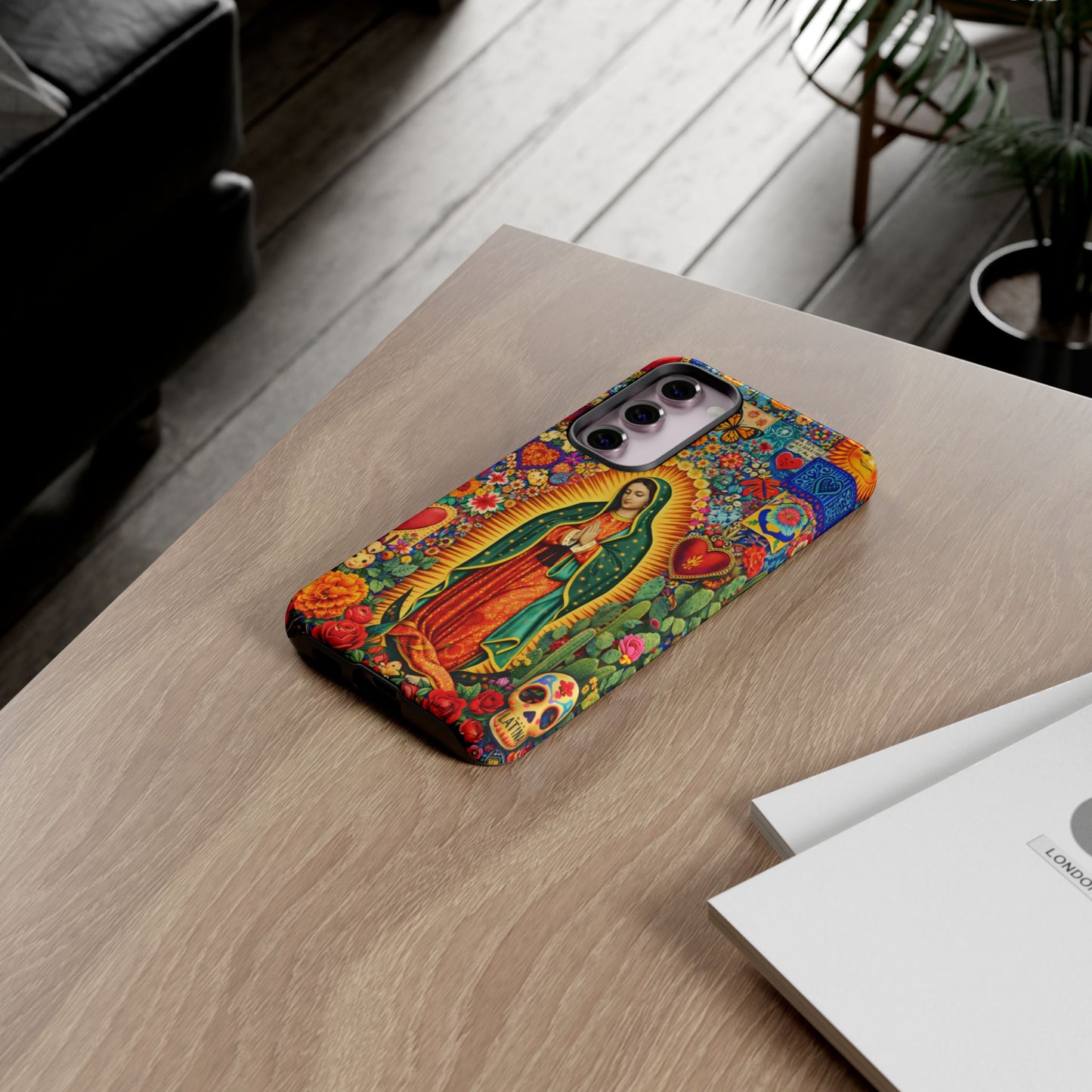 Virgin Mary Guadalupe Phone Case Mexican Folk Art Tough Cover iPhone Samsung