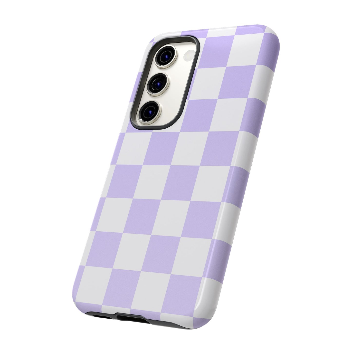 Lavender Checkerboard Phone Case | Pastel Aesthetic Tough Case