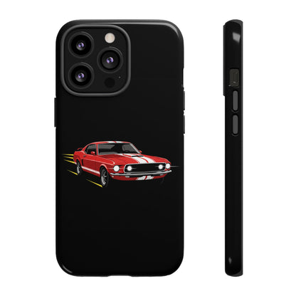 Red Muscle Car Phone Case – Classic Car Racing Tough Protective Case