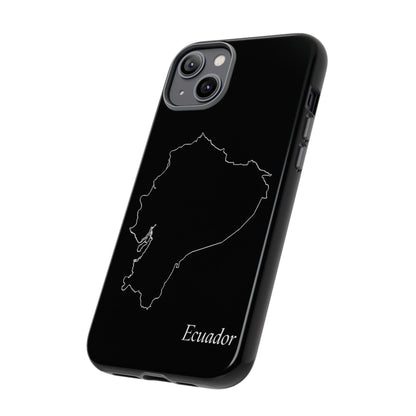 Ecuador Outline Phone Case – Minimal Country Map Tough Case (iPhone, Samsung, Pixel)