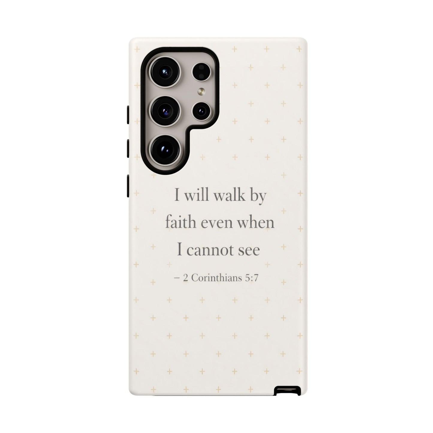 Walk by Faith Phone Case 2 Corinthians 5:7 Christian Bible Cover