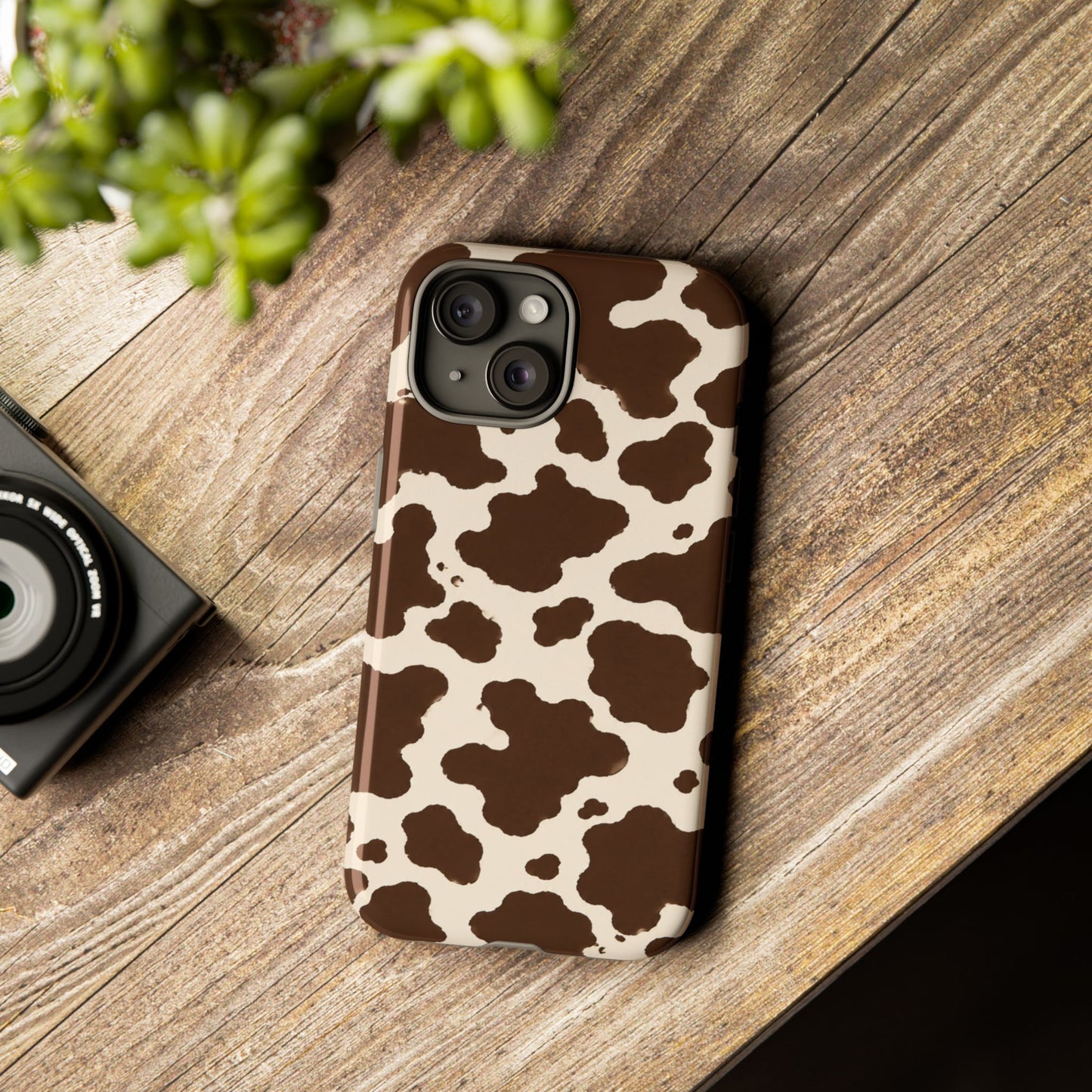 Western Cow Print Tough Phone Case for iPhone Samsung Galaxy Pixel