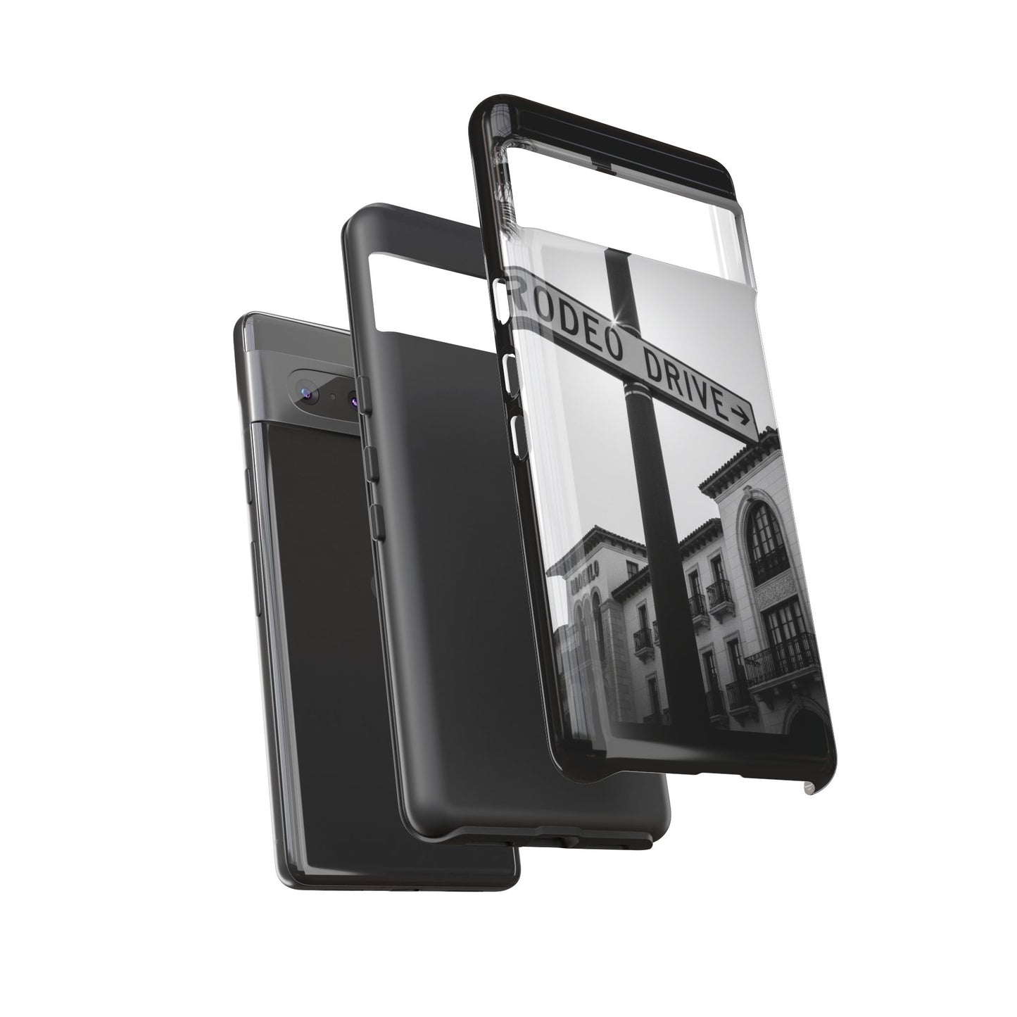 Rodeo Drive Phone Case | Los Angeles Aesthetic Black & White Photography | Luxury LA Street Tough Case for iPhone & Samsung
