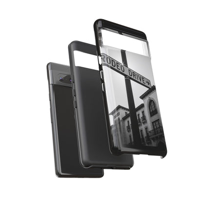 Rodeo Drive Phone Case | Los Angeles Aesthetic Black & White Photography | Luxury LA Street Tough Case for iPhone & Samsung