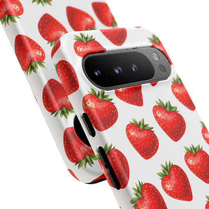 Cute Strawberry Phone Case – Aesthetic Fruit Pattern Protective Cover for Iphone, Samsung Galaxy and Pixel