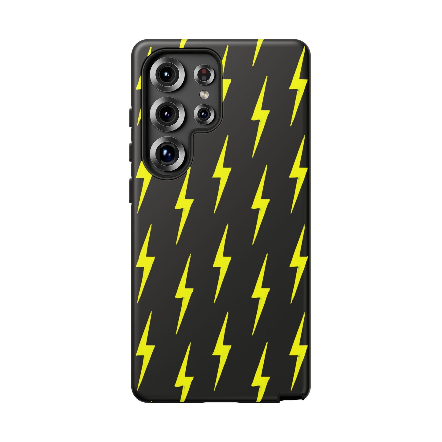 Yellow Lightning Bolt Tough Phone Case | Bold Electric Pattern Case for Iphone, Samsung Galaxy and Pixel