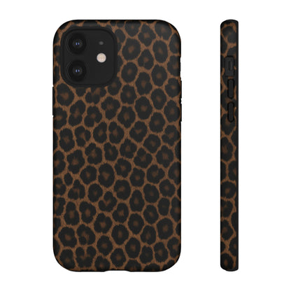Brown Leopard Print Phone Case | Classic Animal Print Aesthetic Tough Protective Case