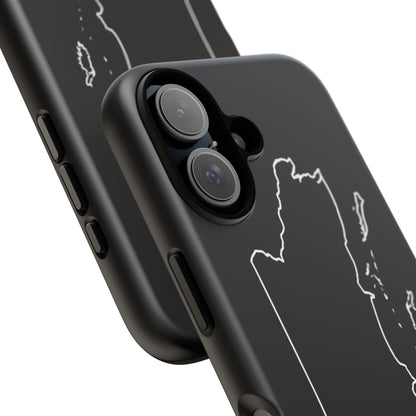 Belize Outline Phone Case – Minimal Country Map Tough Case (iPhone, Samsung, Pixel)