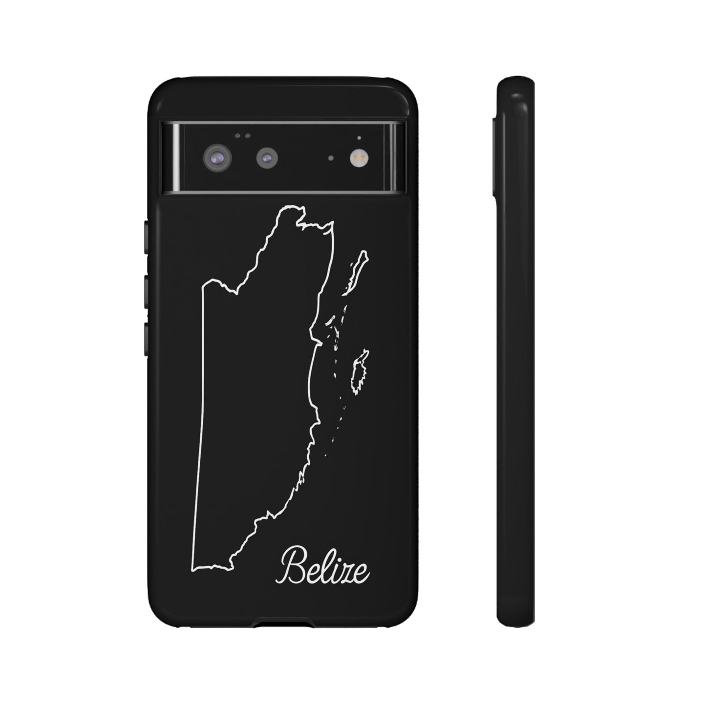 Belize Outline Phone Case – Minimal Country Map Tough Case (iPhone, Samsung, Pixel)