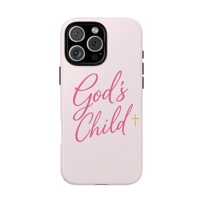 Gods Child Phone Case Christian Pink Aesthetic Tough iPhone Case