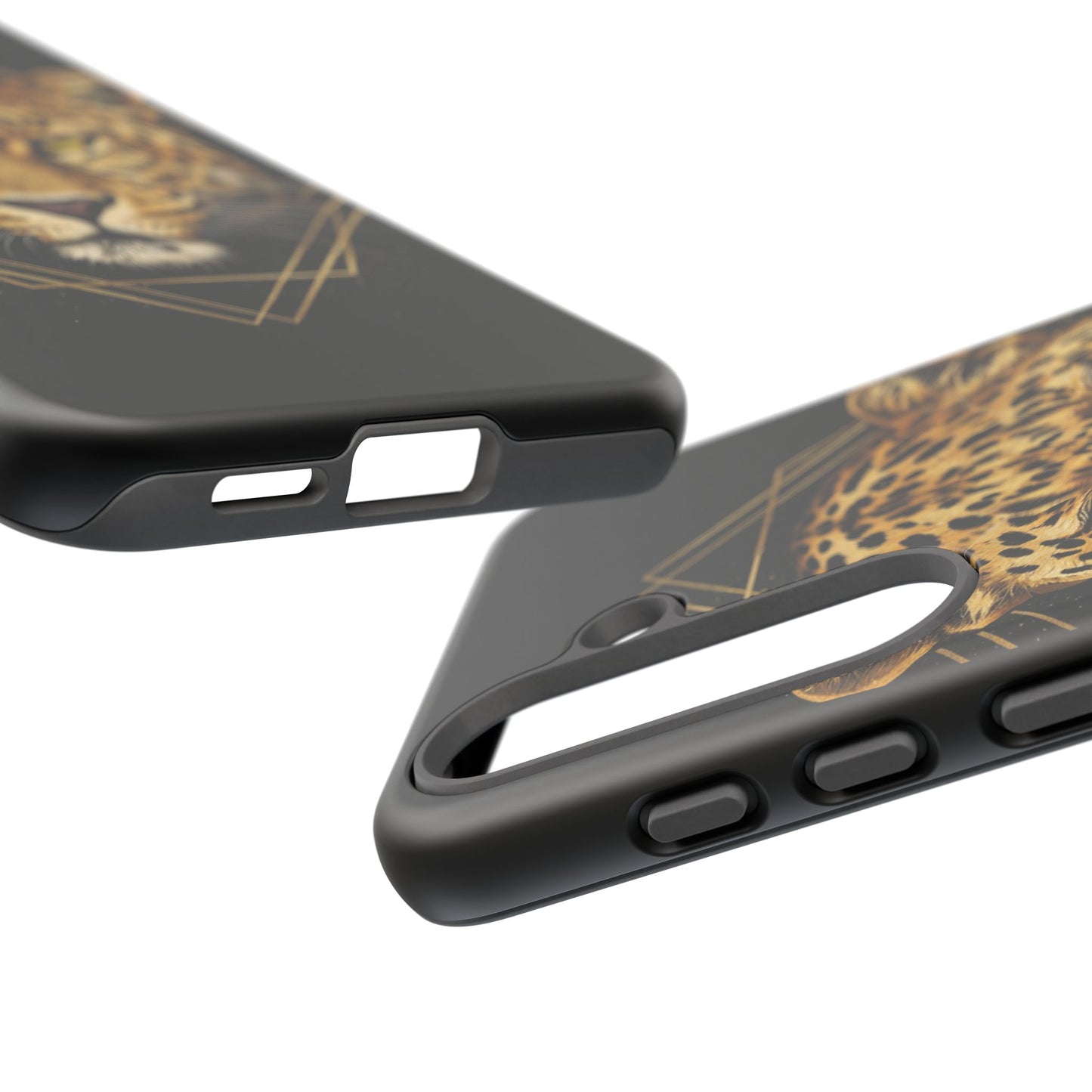 Leopard Phone Case – Black Gold Leopard Head Luxury Animal Tough Case