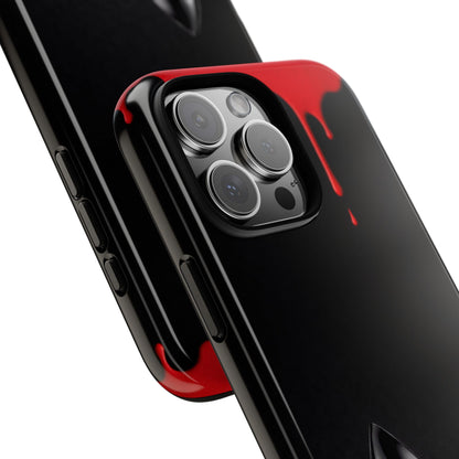 Dark Feminine Red Drip Phone Case – Gothic Glam Tough Cover