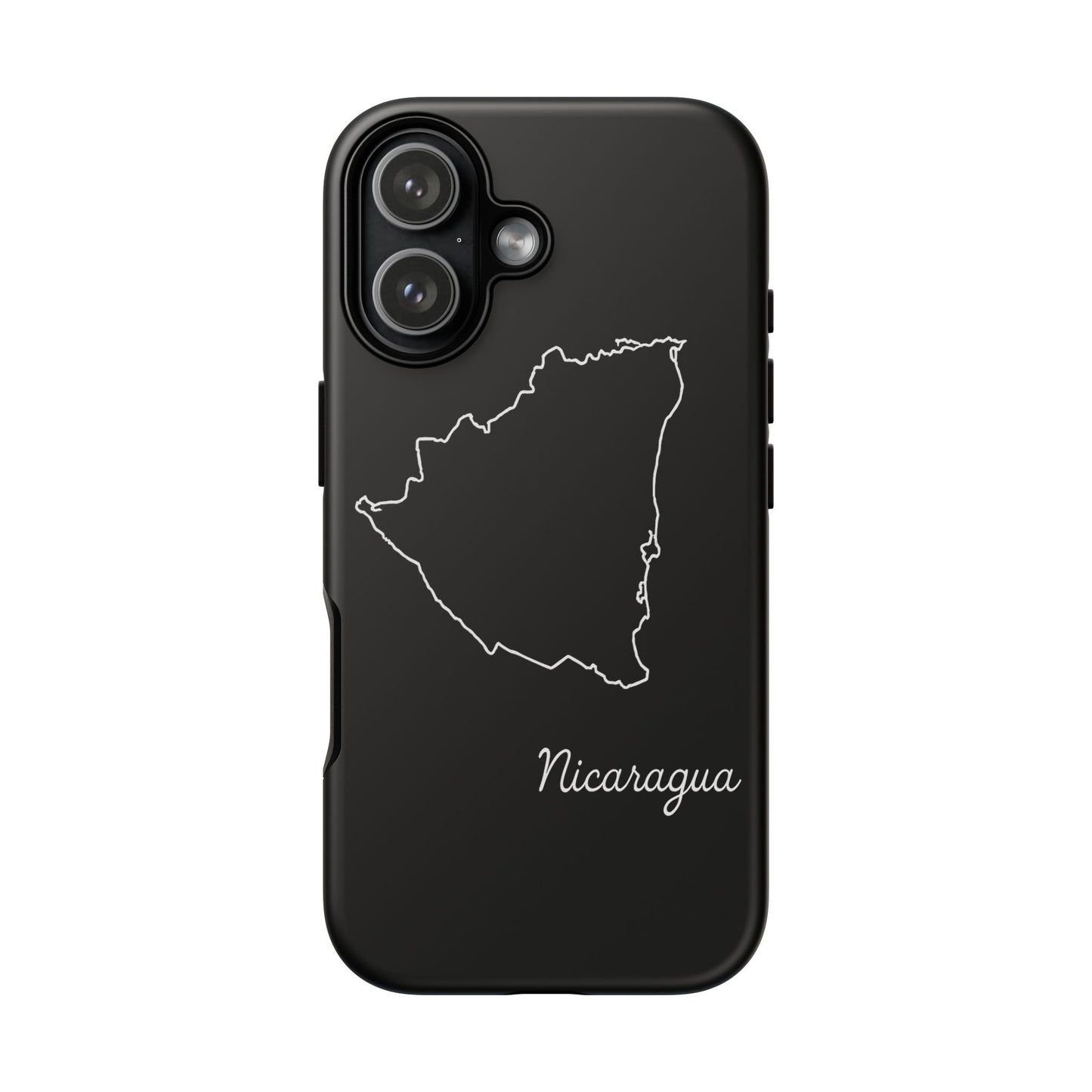 Nicaragua Outline Phone Case – Minimal Country Map Tough Case (iPhone, Samsung, Pixel)