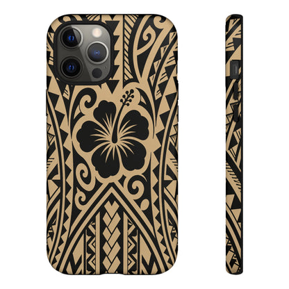Polynesian Tribal Hawaiin Hibiscus Phone Case for iPhone Samsung Galaxy