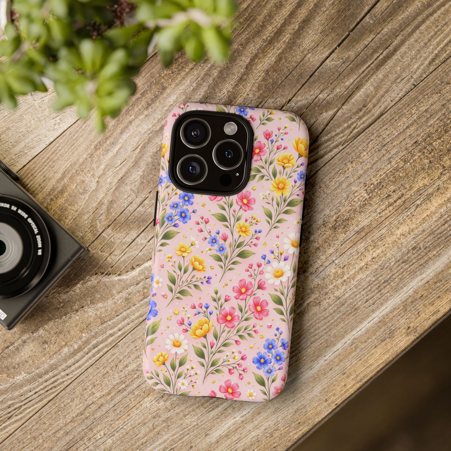 Wildflower Floral Phone Case Vintage Spring Meadow Tough Cover