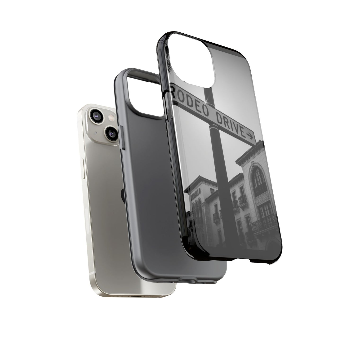 Rodeo Drive Phone Case | Los Angeles Aesthetic Black & White Photography | Luxury LA Street Tough Case for iPhone & Samsung