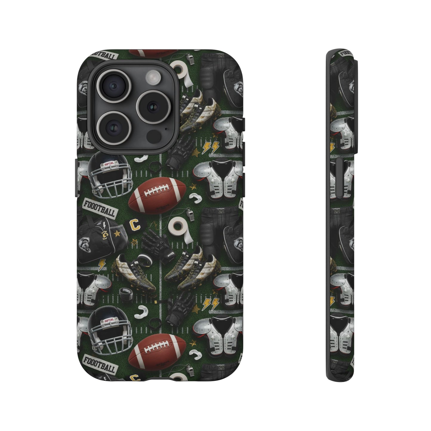 Football Pattern Phone Case – Sports Fan Tough Protective Game Day Case