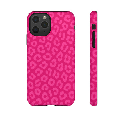 Hot Pink Leopard Print Phone Case – Bold Coquette Leopard Tough Case