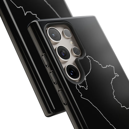 Peru Outline Phone Case – Minimal Country Map Tough Case (iPhone, Samsung, Pixel)