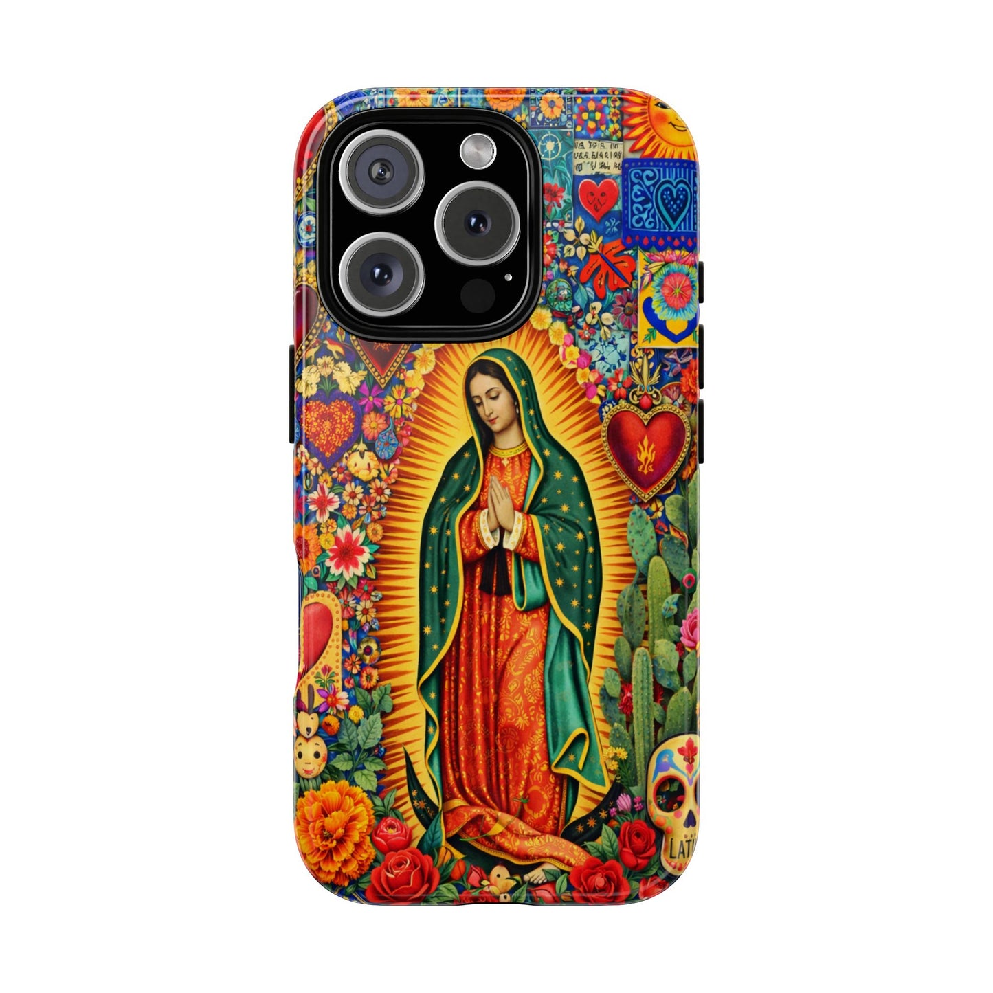 Virgin Mary Guadalupe Phone Case Mexican Folk Art Tough Cover iPhone Samsung