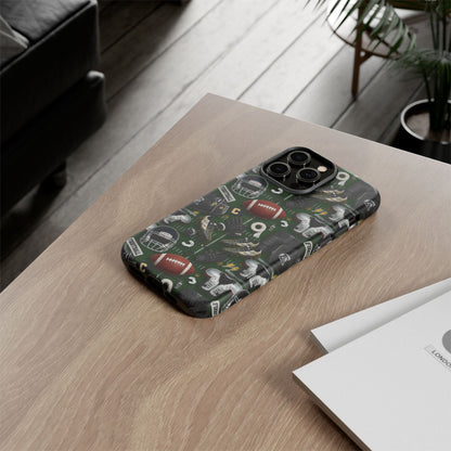 Football Pattern Phone Case – Sports Fan Tough Protective Game Day Case