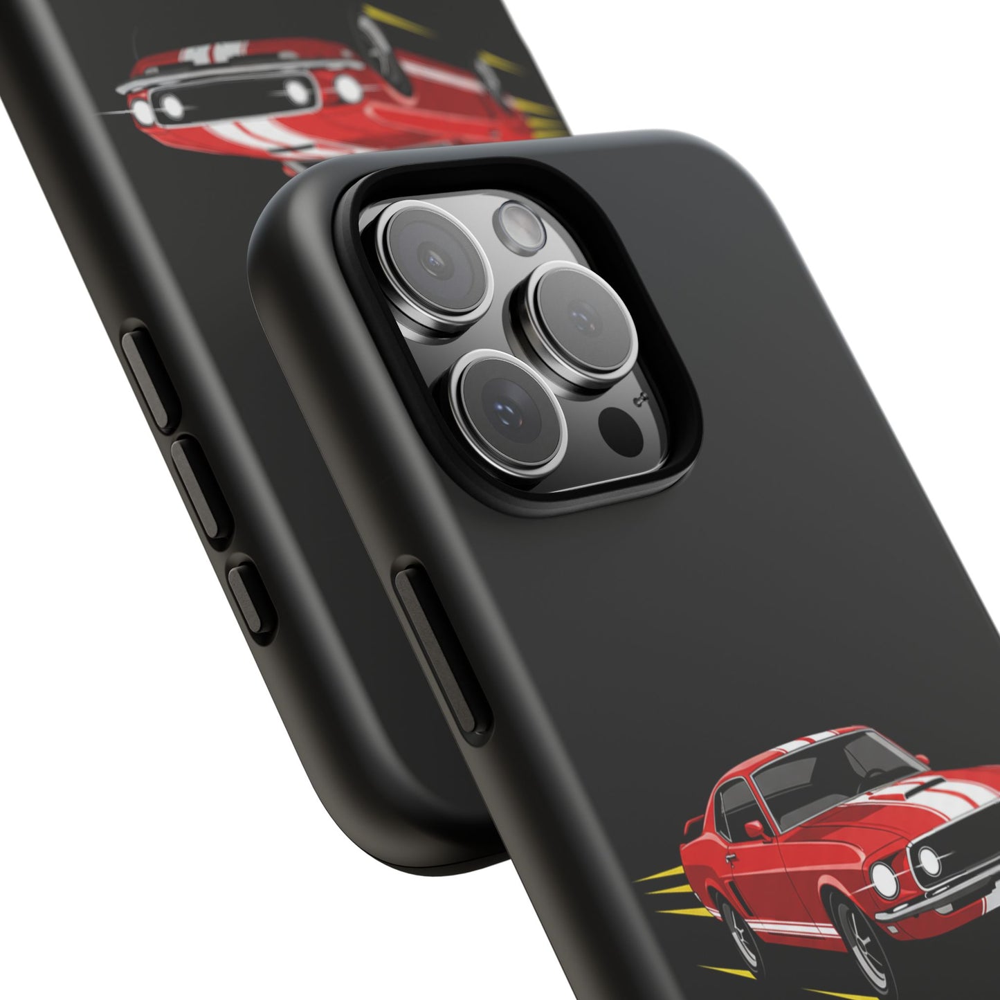 Red Muscle Car Phone Case – Classic Car Racing Tough Protective Case
