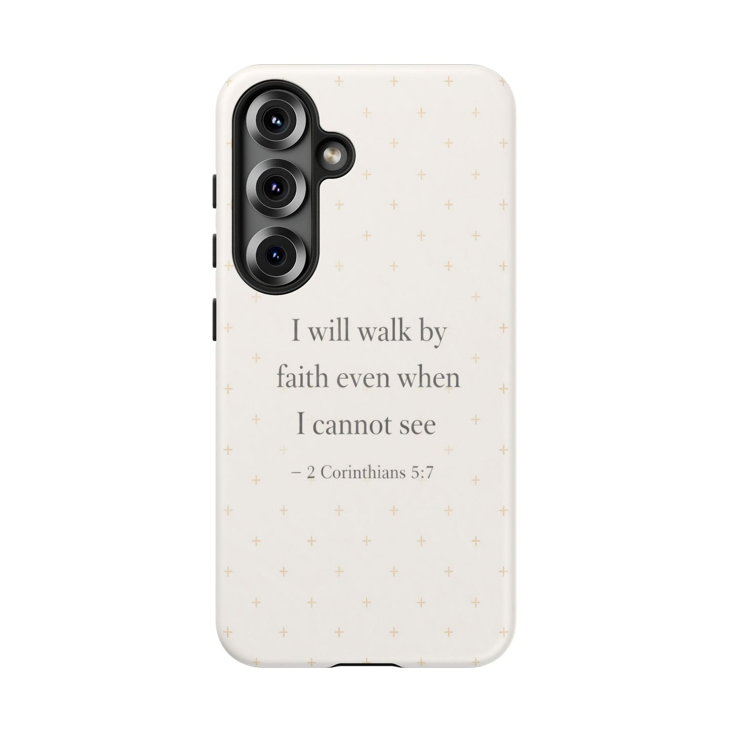 Walk by Faith Phone Case 2 Corinthians 5:7 Christian Bible Cover
