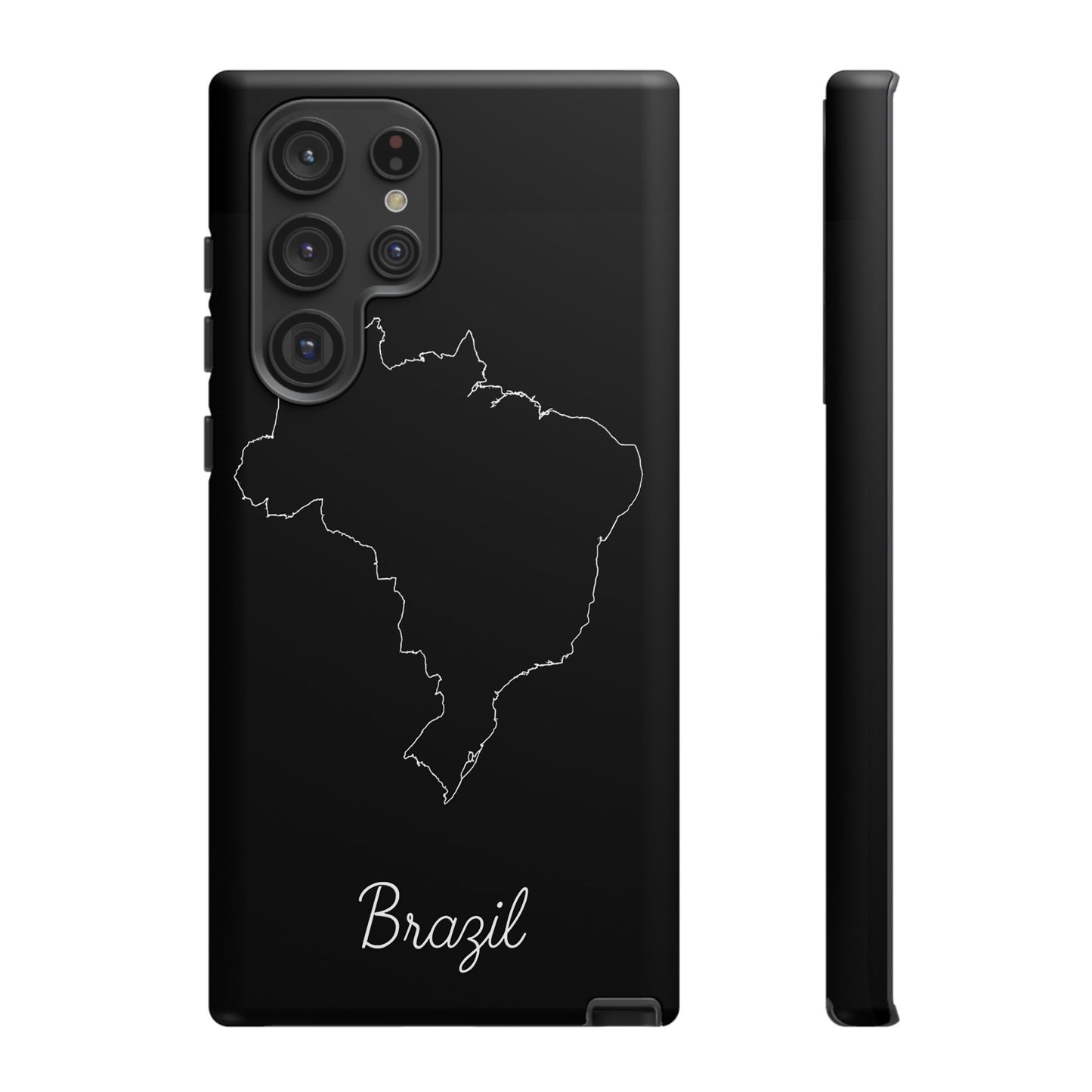 Brazil Outline Phone Case – Minimal Country Map Tough Case (iPhone, Samsung, Pixel)
