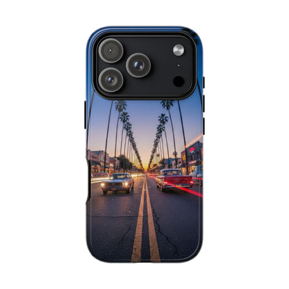 LA Sunset Boulevard Phone Case | Palm Tree Sunset Aesthetic | City Night Tough Case