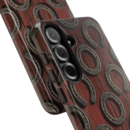 Rustic Horseshoe Western Phone Case – Cowboy Country Ranch Tough Case