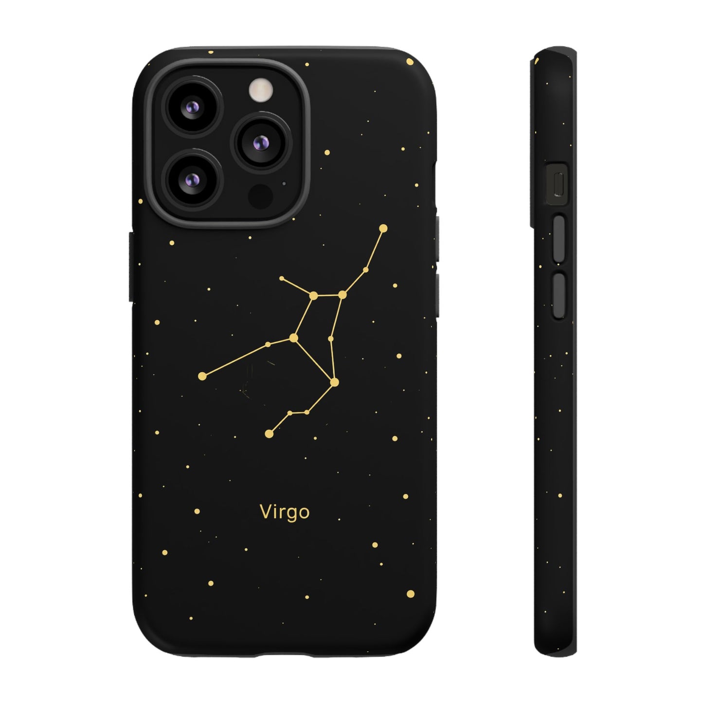 Virgo Zodiac Constellation Phone Case – Luxe Gold Celestial Cover