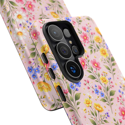 Wildflower Floral Phone Case Vintage Spring Meadow Tough Cover