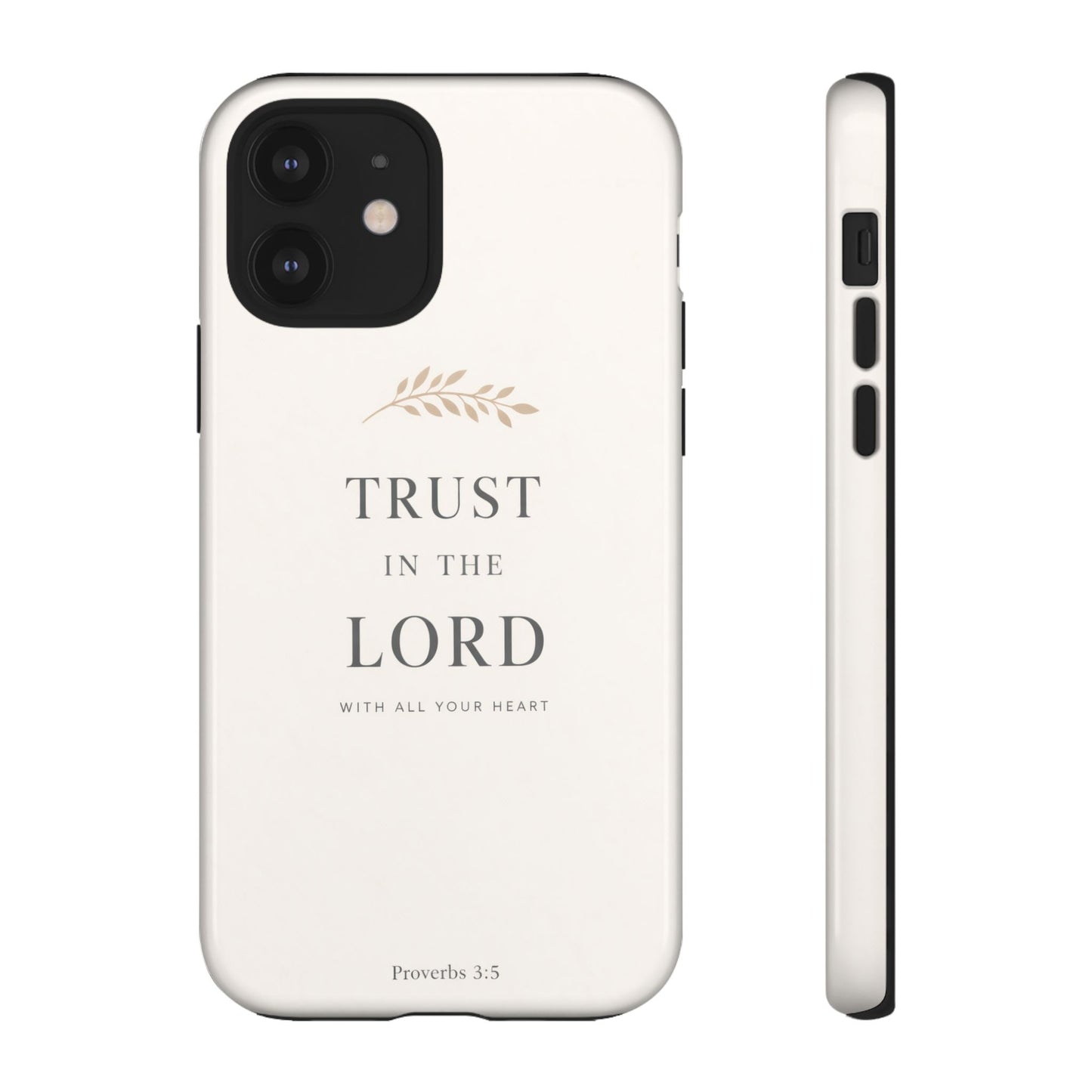 Proverbs 3:5 Christian Phone Case Trust in the Lord Minimalist Faith Cover