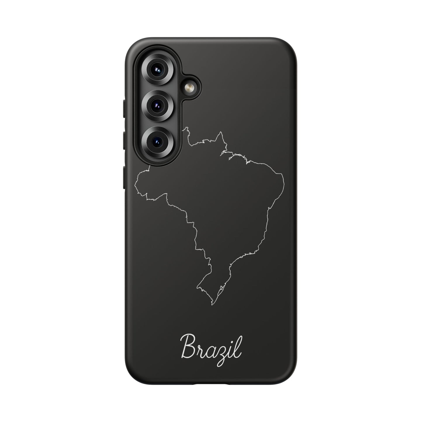 Brazil Outline Phone Case – Minimal Country Map Tough Case (iPhone, Samsung, Pixel)