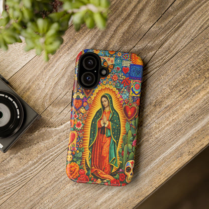 Virgin Mary Guadalupe Phone Case Mexican Folk Art Tough Cover iPhone Samsung