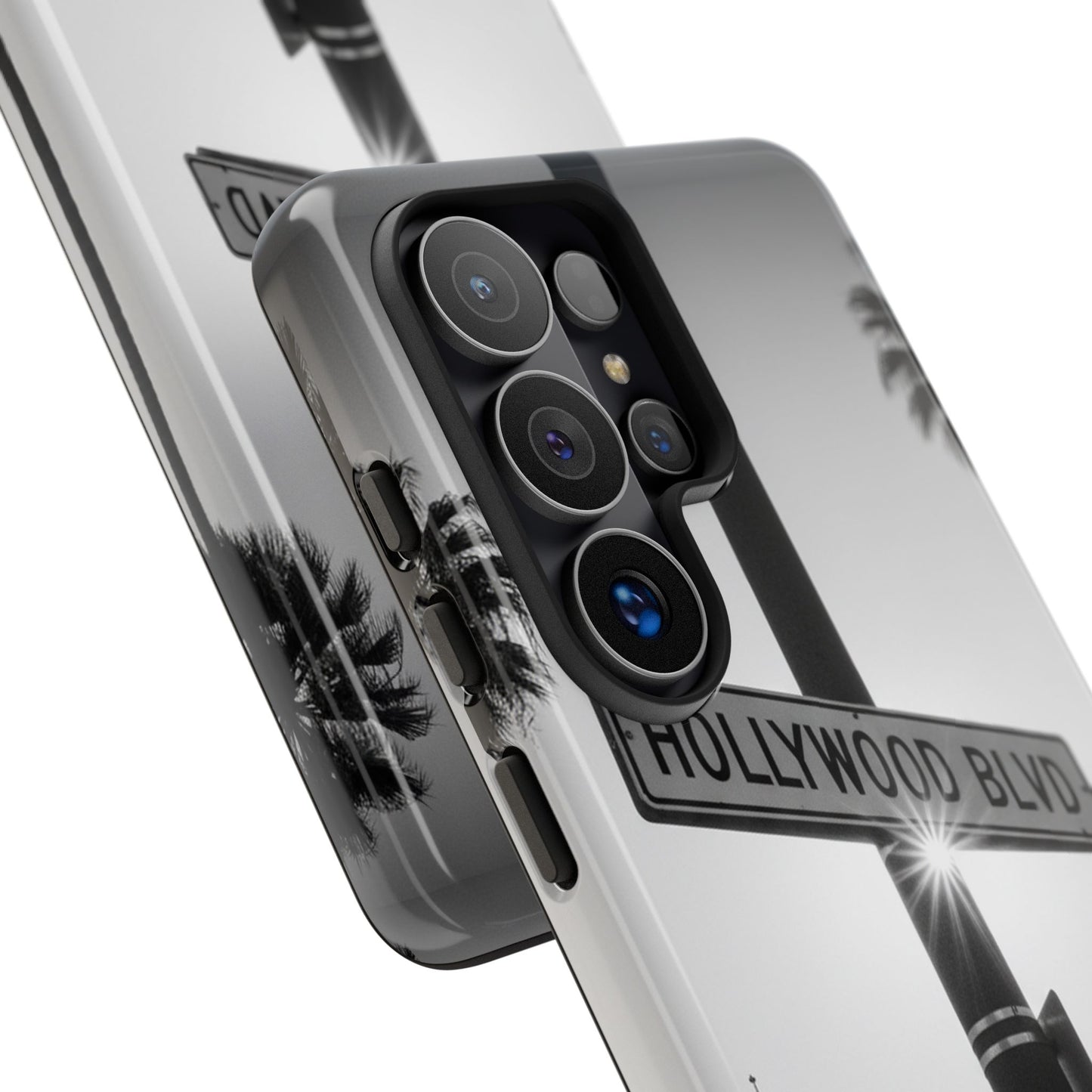 Hollywood Blvd Phone Case | Vintage Los Angeles Street Sign | Black & White LA Aesthetic