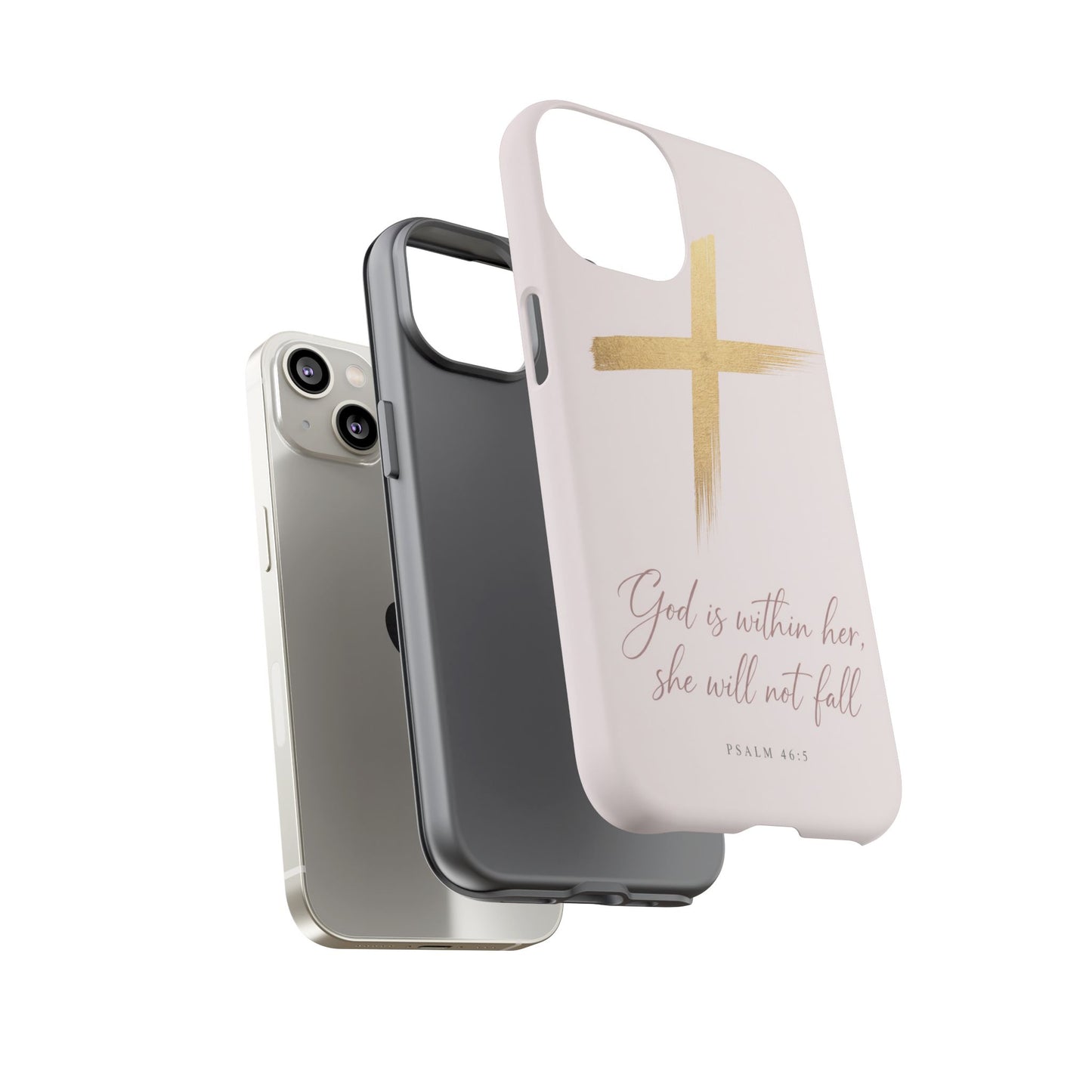 Psalm 46:5 God Is Within Her Christian Cross Phone Case Faith Gift