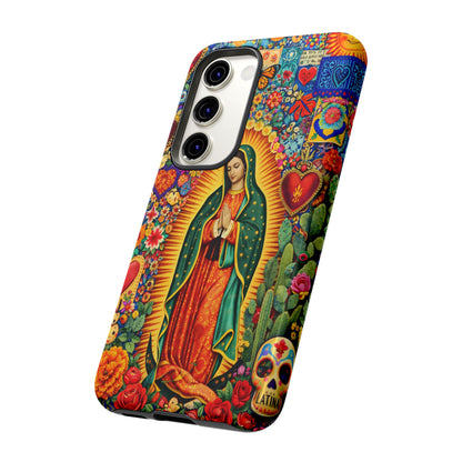 Virgin Mary Guadalupe Phone Case Mexican Folk Art Tough Cover iPhone Samsung