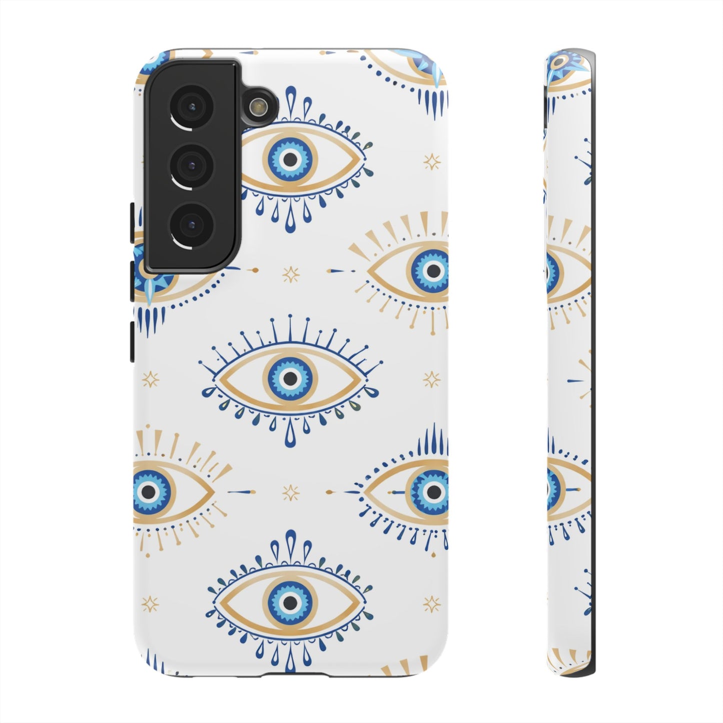 Blue Evil Eye Phone Case – Protective Slim Shockproof Cover for Iphone, Samsung Galaxy and Pixel